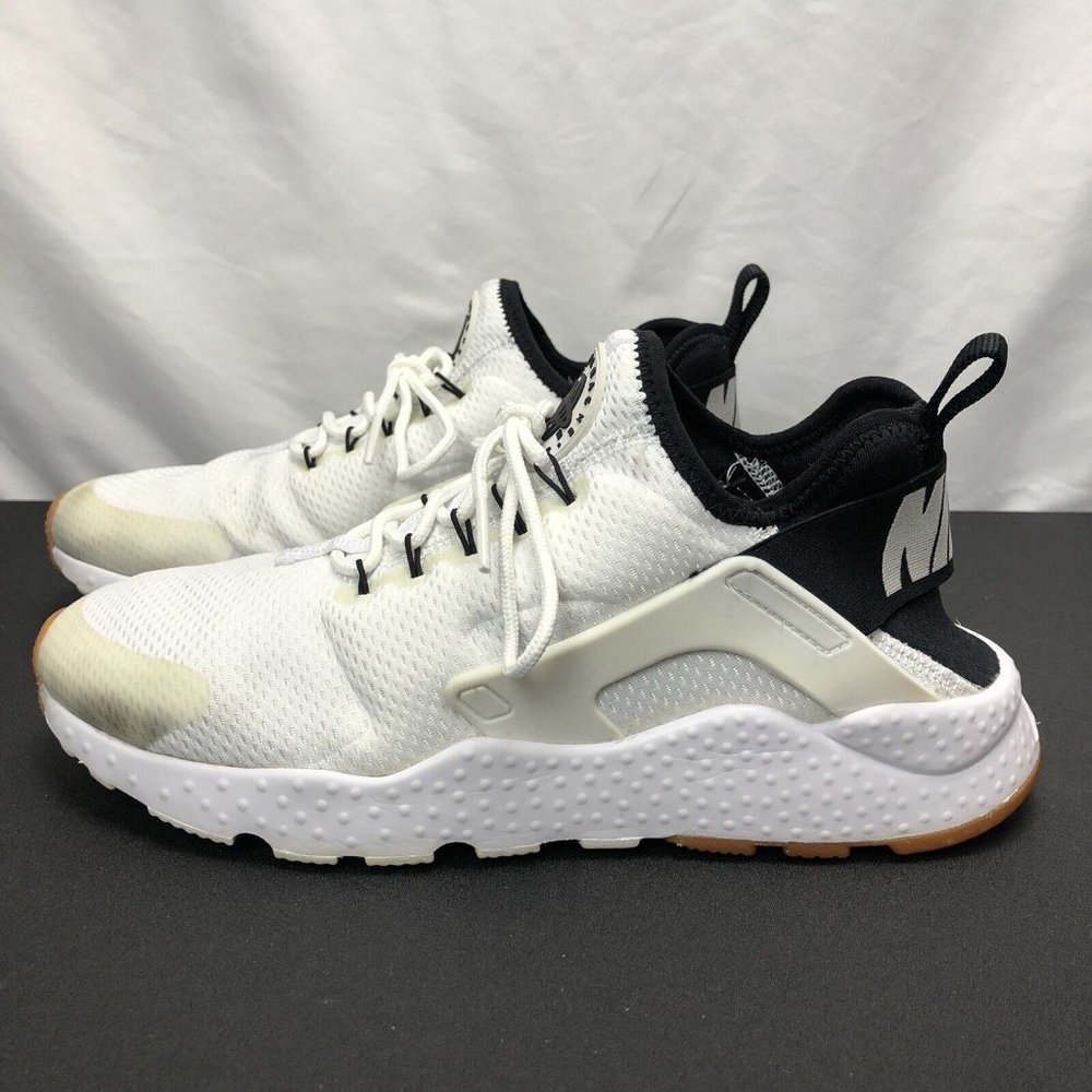 Nike Air Huarache Run Ultra Womens US 8.5 Sneakers Shoes White Black 819151-104
